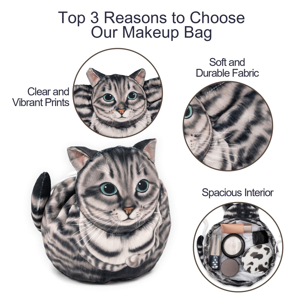 GKIOYRO cat-design makeup bag travel gift — charming for cat lovers.