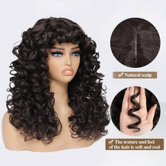 GKtineke curly wig 20inch cosplay-ready highlights expressive styling for events