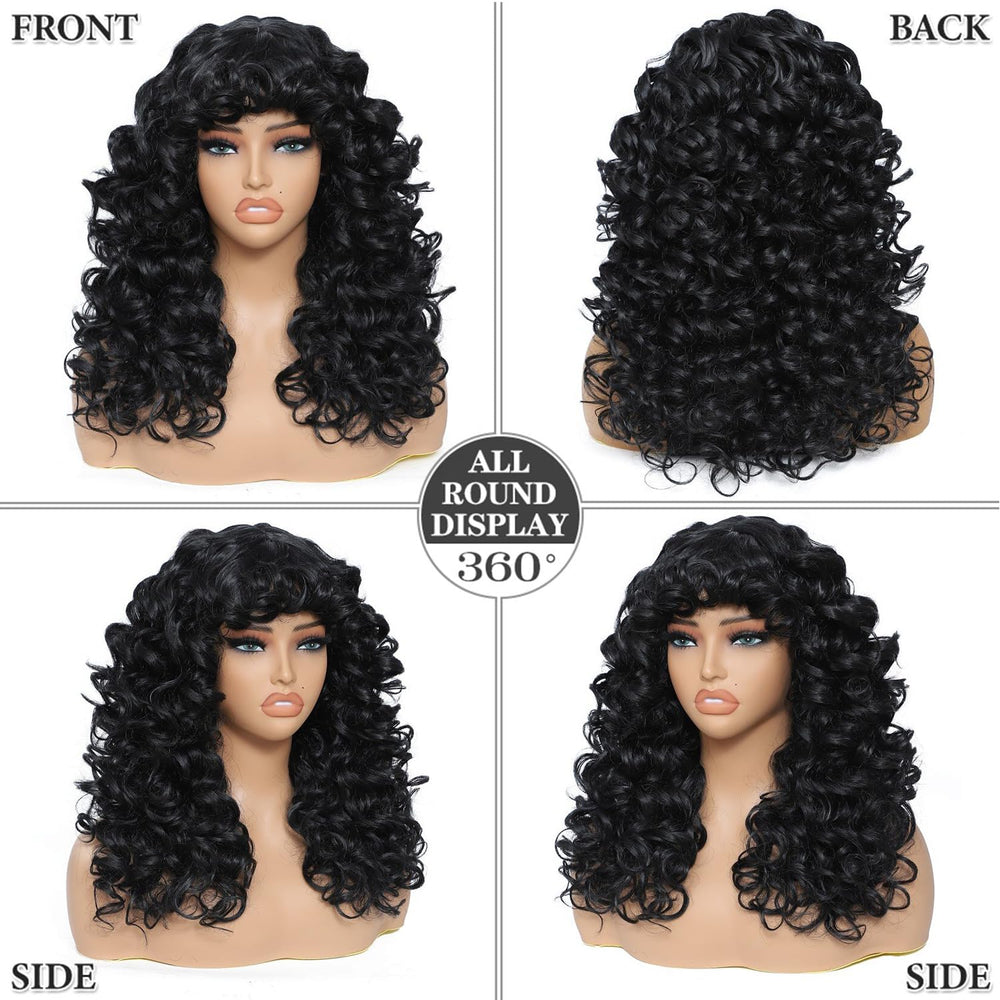 GKtineke curly wig 20inch daily-wear shows natural flow for everyday confidence