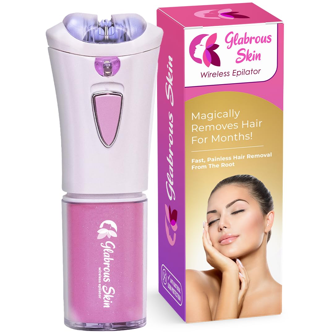 Glabrous Skin epilator face closeup for precise facial hair removal and smooth skin.