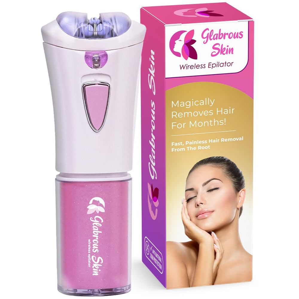 Glabrous Skin epilator face closeup for precise facial hair removal and smooth skin.