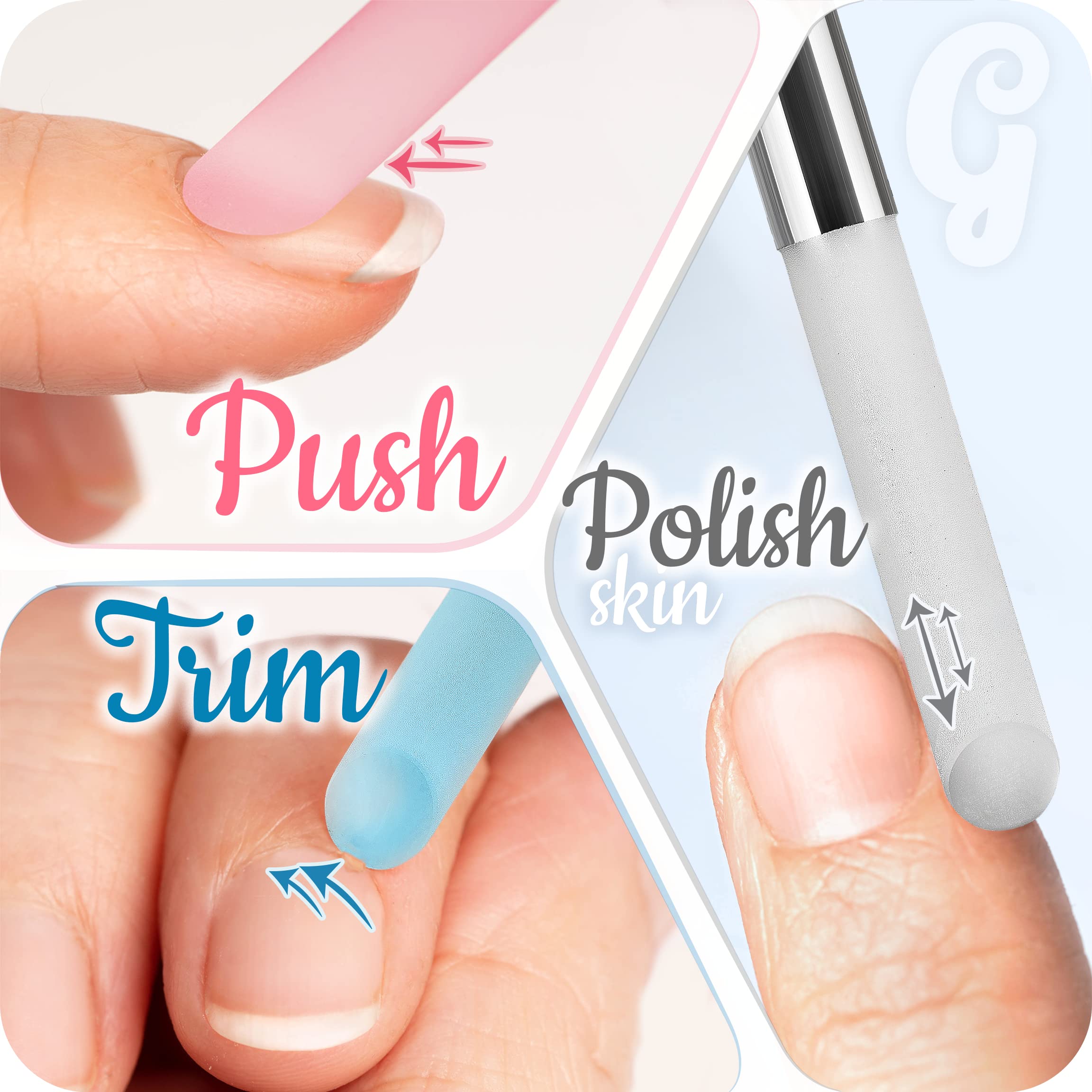 GLADZY premium Czech crystal glass material for durable reusable nail care