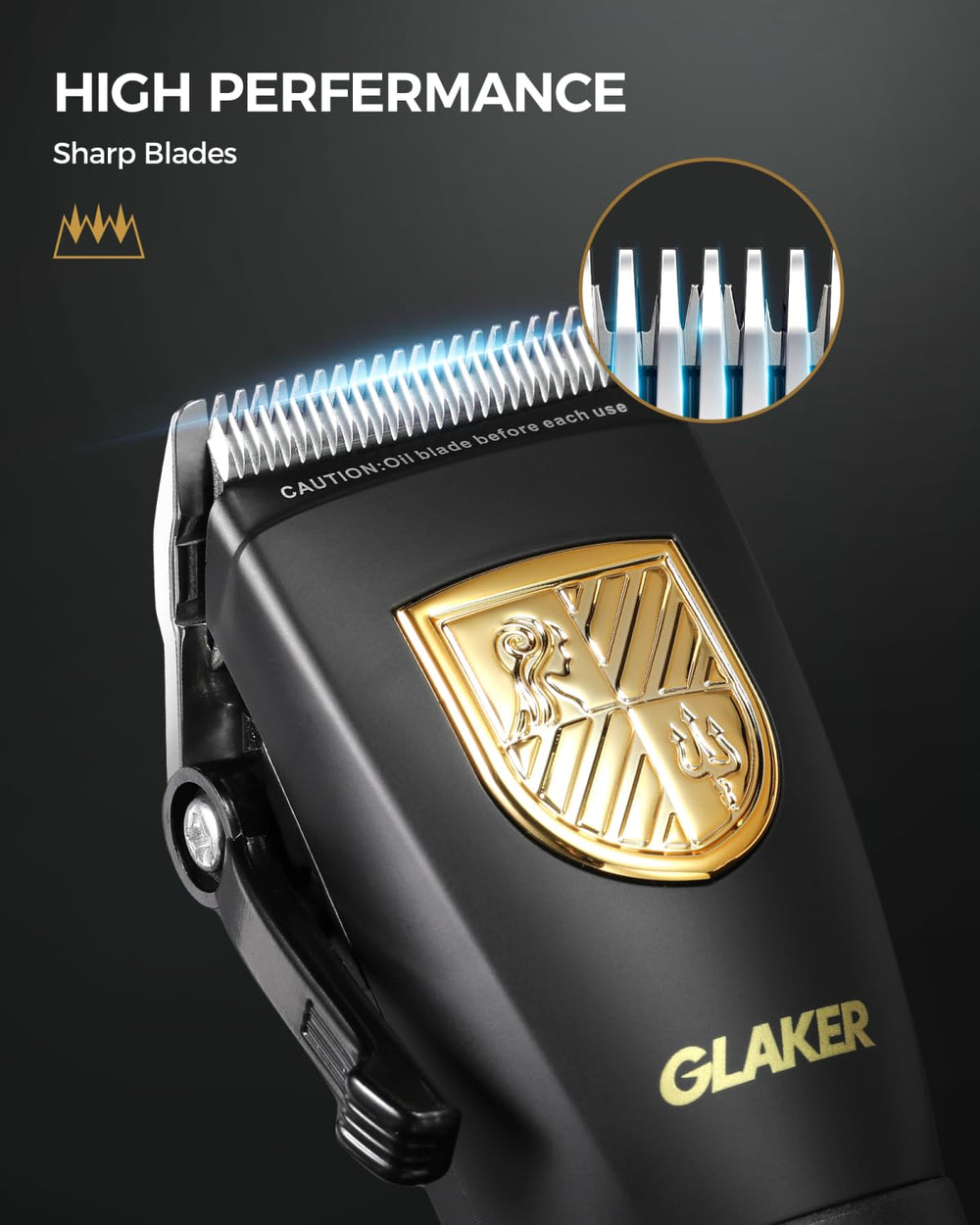 GLAKER 12 clipper guards and ear-taper guards for versatile lengths