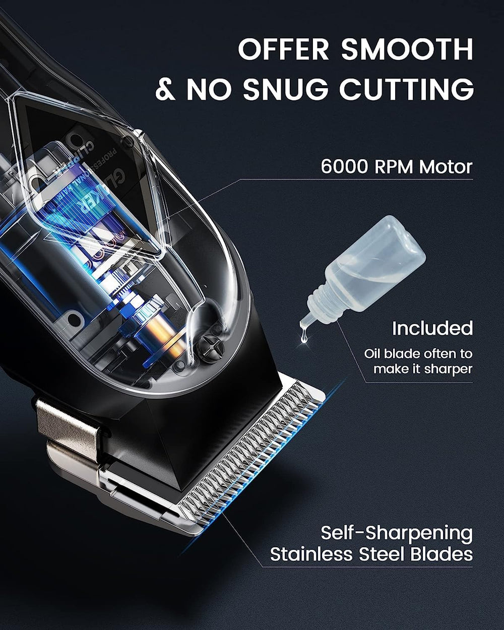 GLAKER cordless hair clippers in use for versatile on-the-go styling