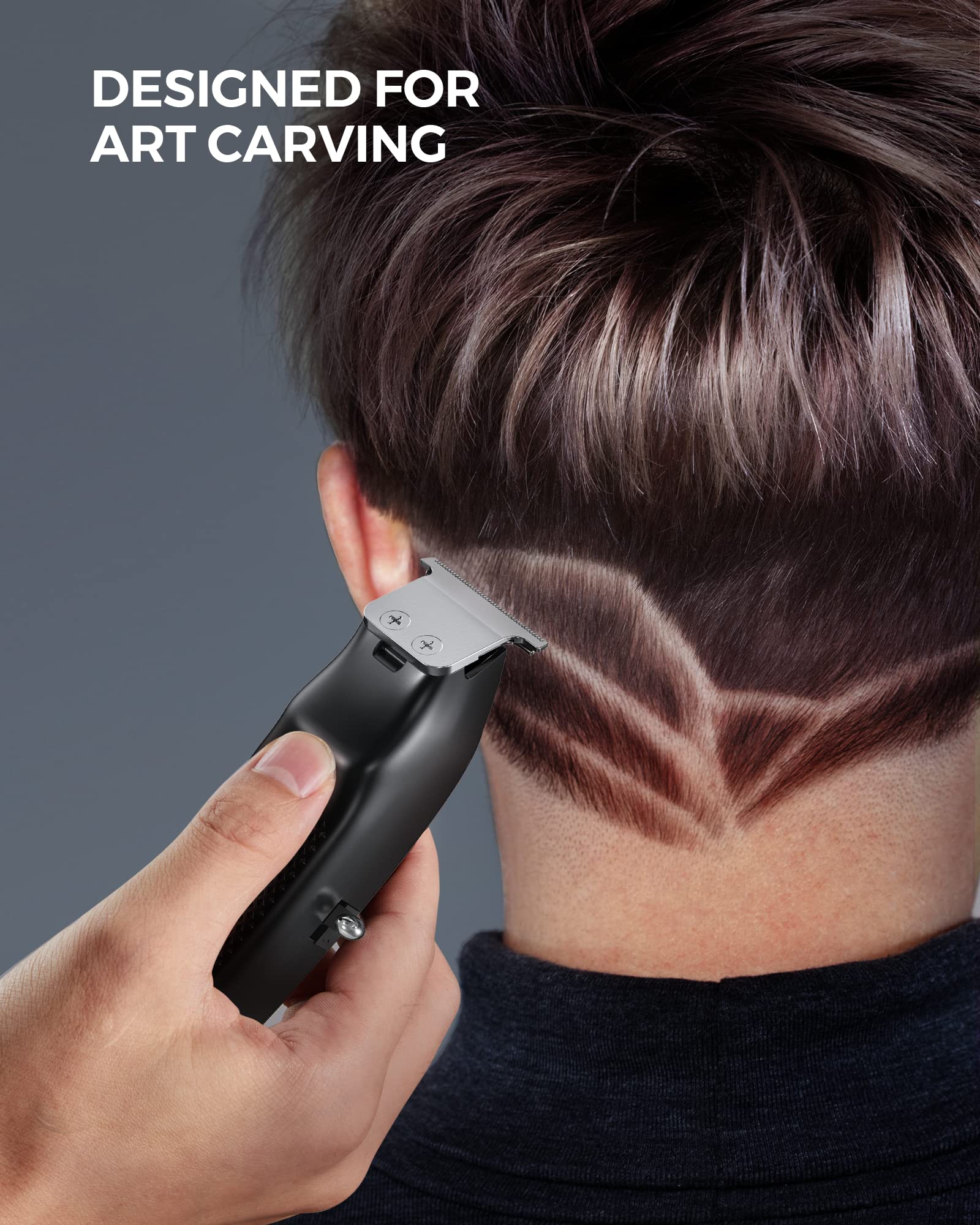 GLAKER ergonomic metal casing provides secure grip during grooming