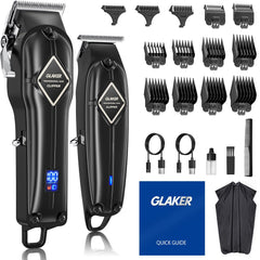 GLAKER hair clippers kit front view for professional home grooming