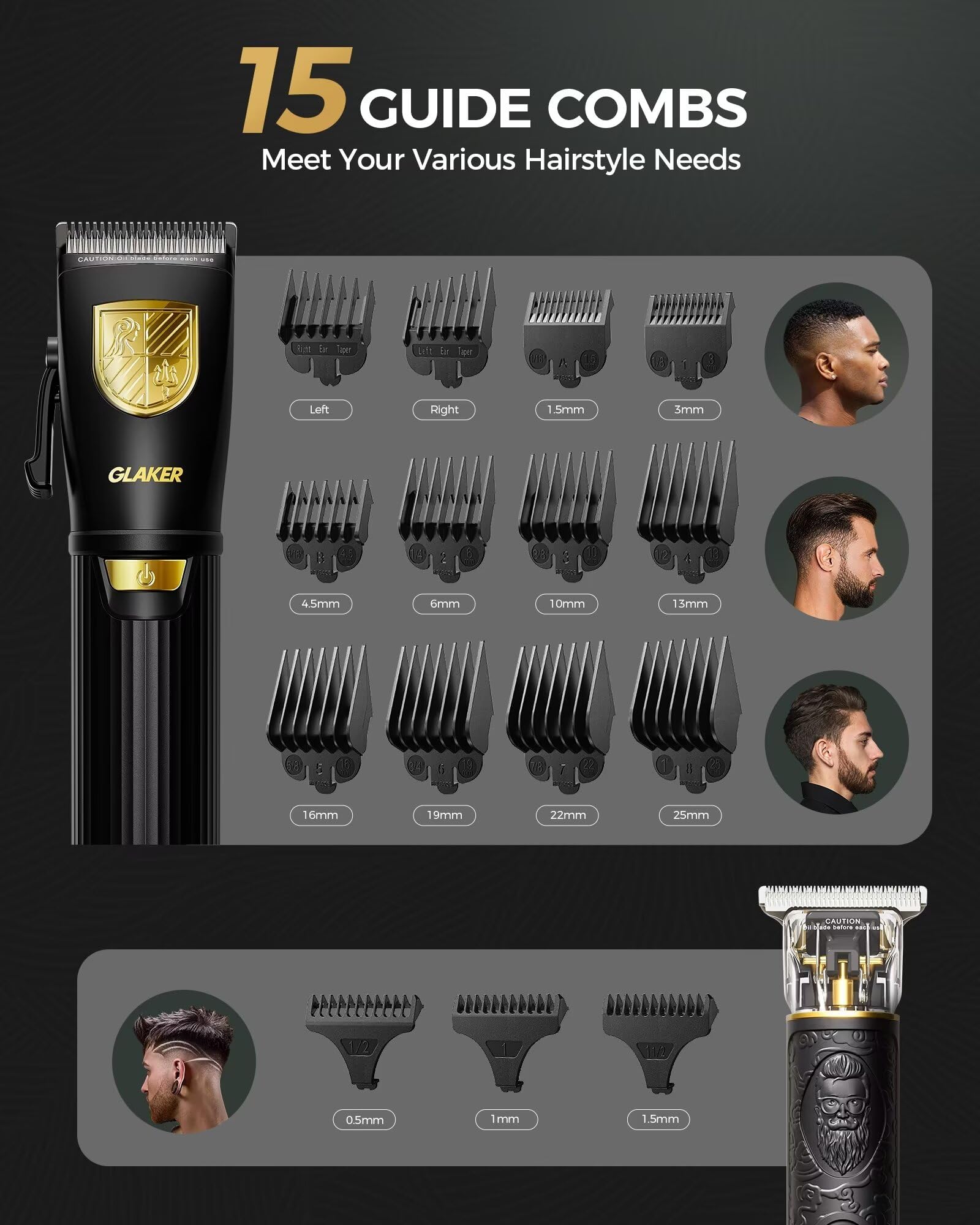 GLAKER long runtime up to 150 minutes for multiple haircuts