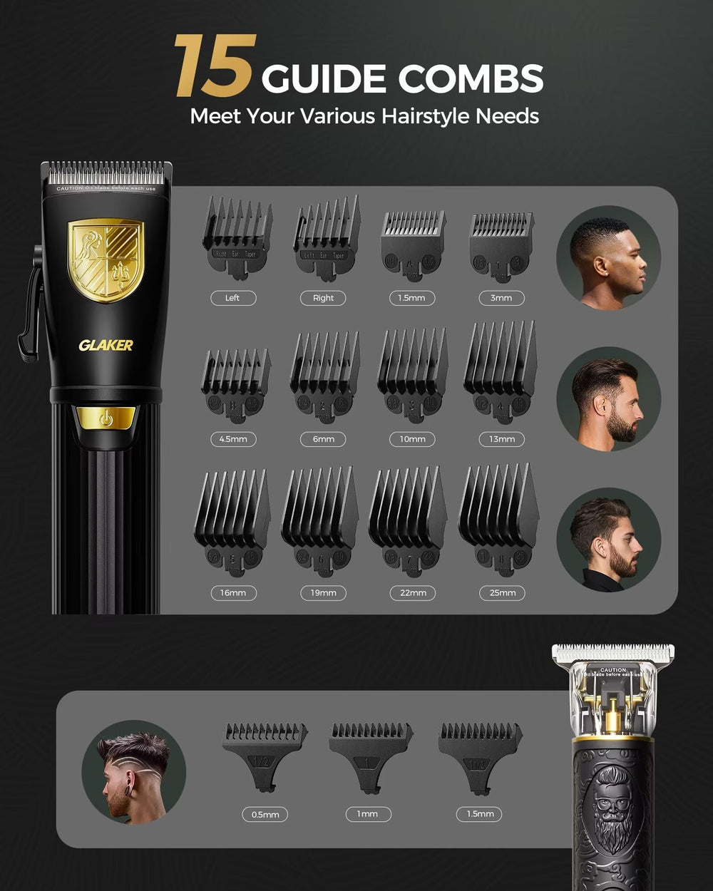 GLAKER long runtime up to 150 minutes for multiple haircuts