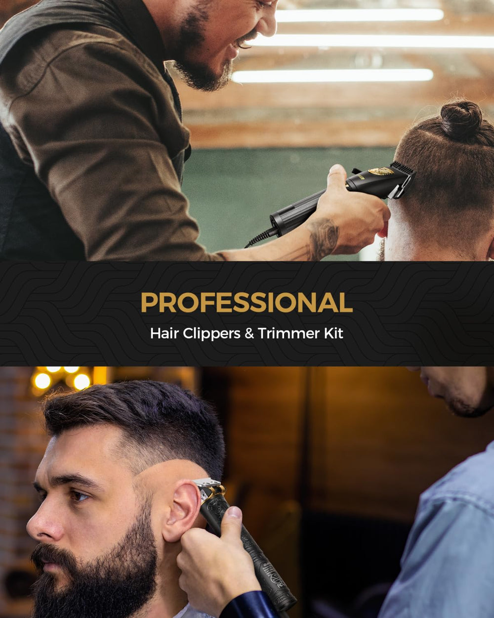GLAKER professional T-blade trimmer for precise detailing and zero-gap lines