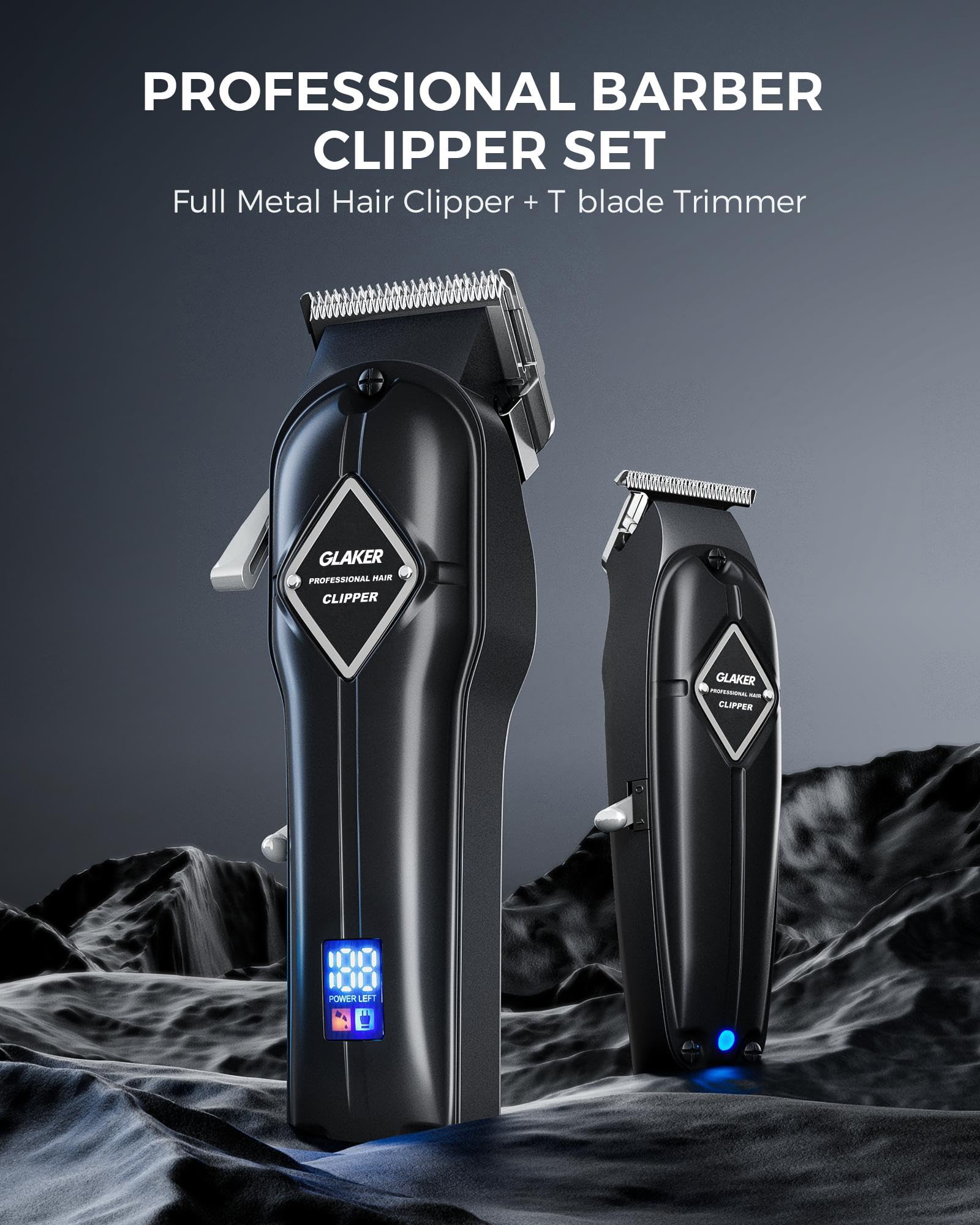 GLAKER taper lever and fade guards enable smooth length blending