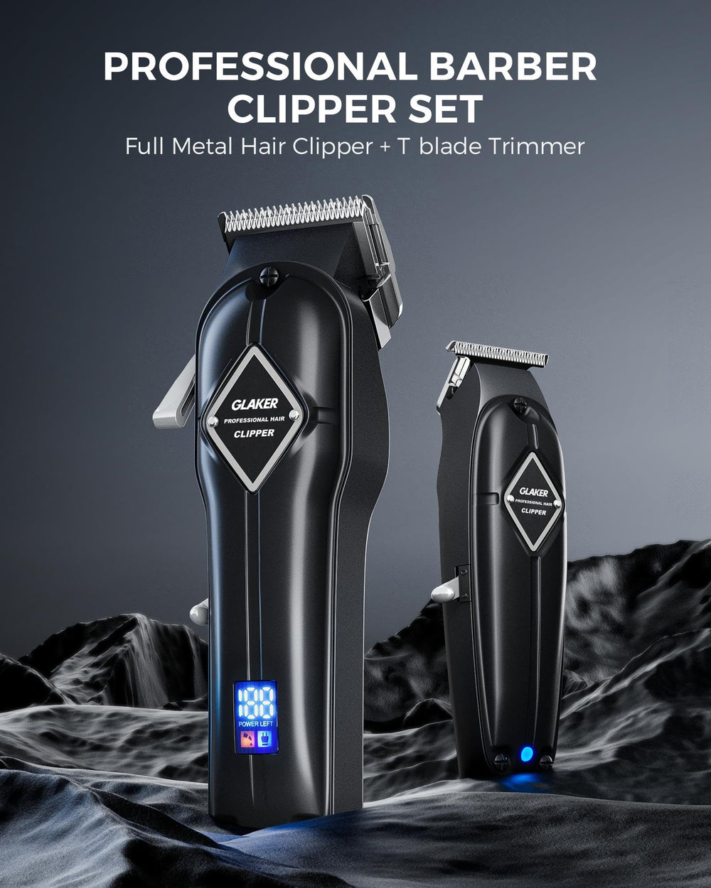 GLAKER taper lever and fade guards enable smooth length blending
