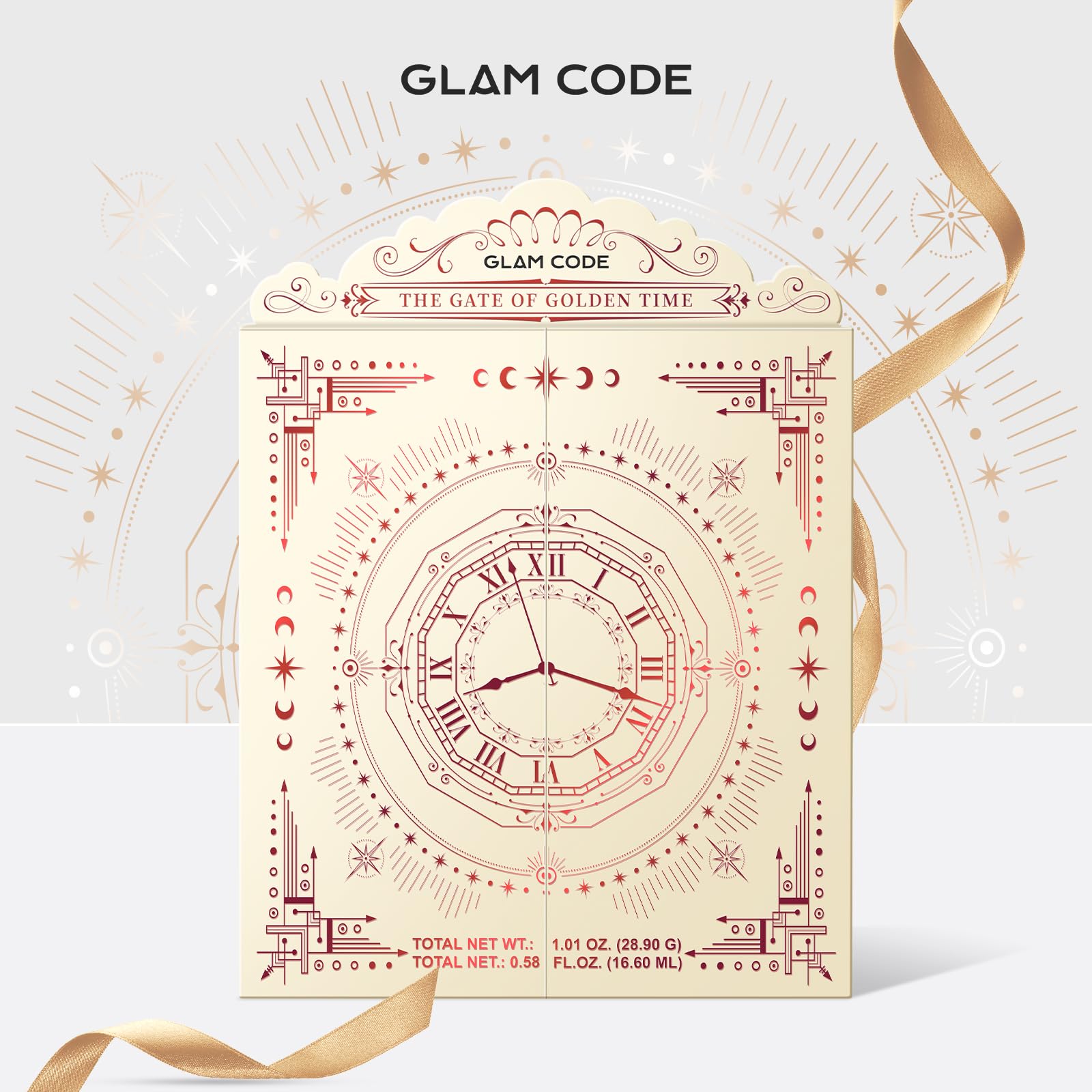 Glam Code tools—mirror and brush for on-the-go touchups.