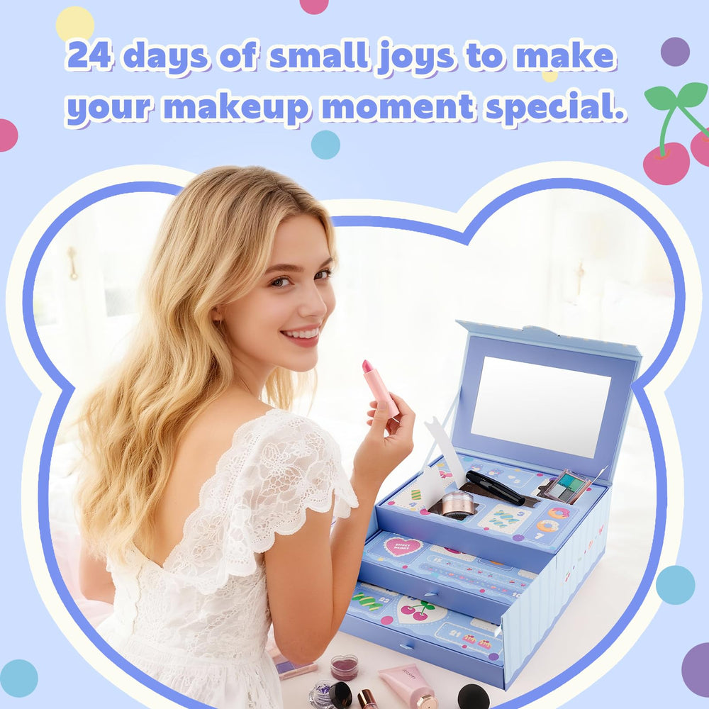 Glam Code portable mirror included for on the go touchups.