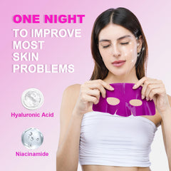 Glam Lady Bio-Collagen Mask product shot highlighting Niacinamide and Hyaluronic Acid