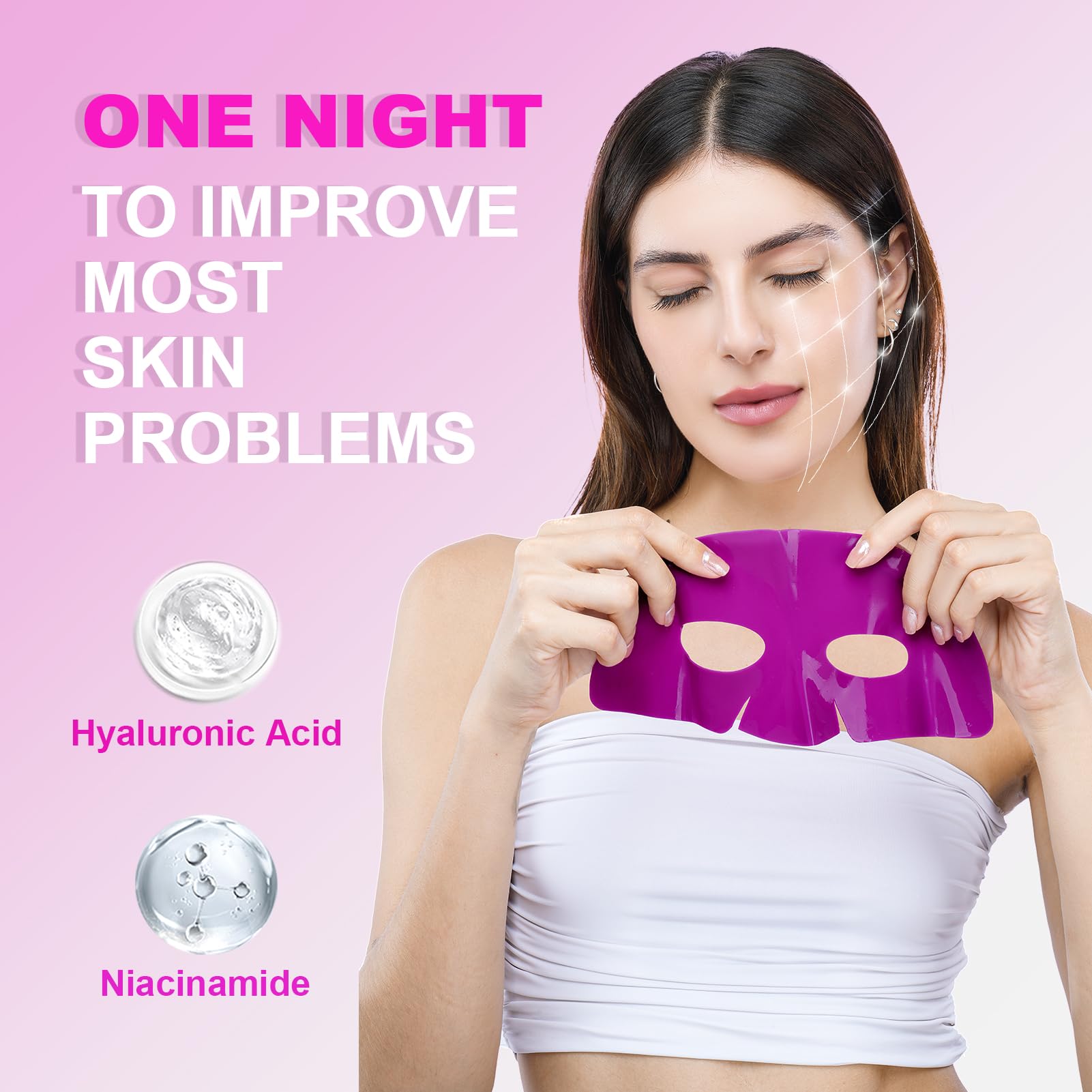 Glam Lady empaque-bio-colageno: presentación atractiva para cuidado nocturno.