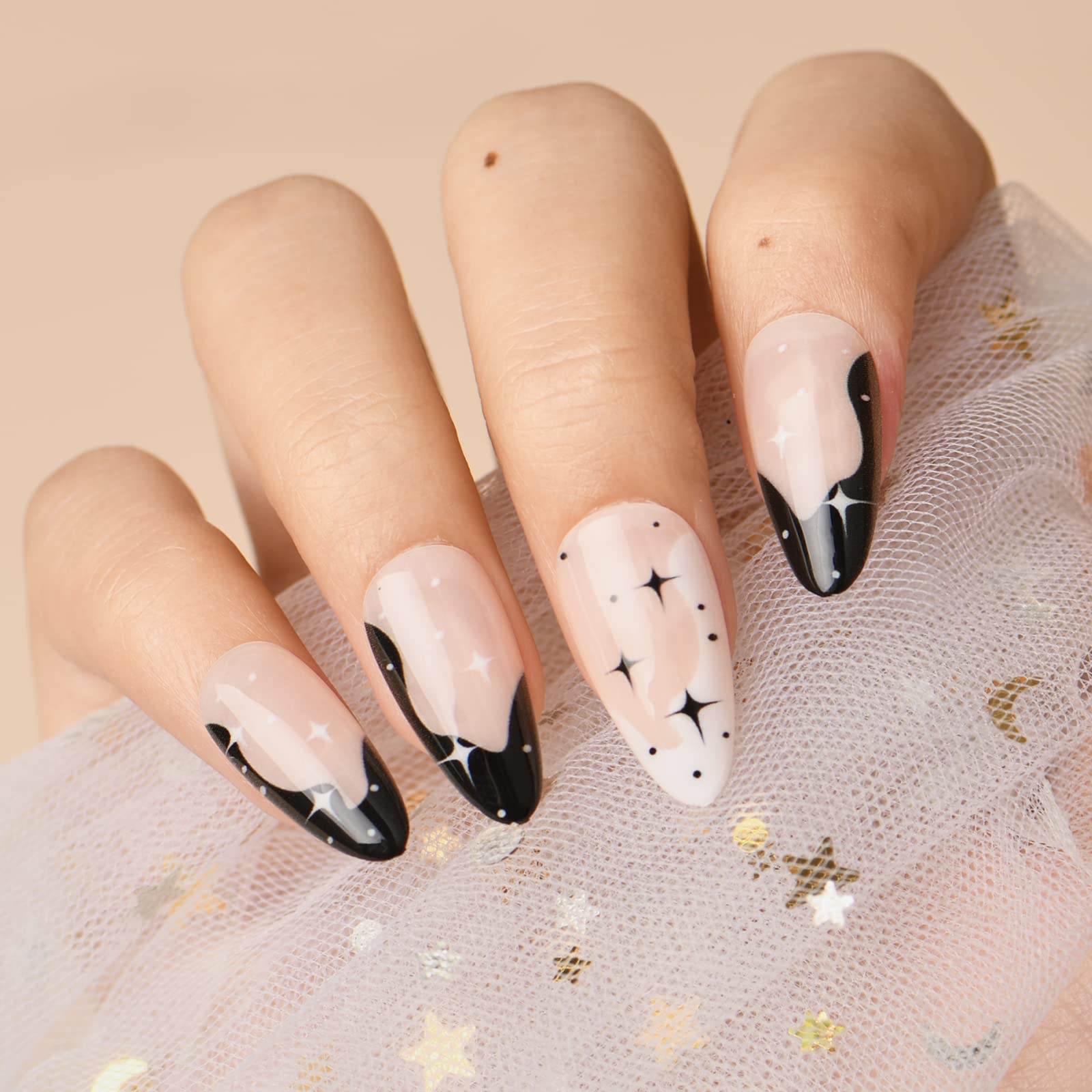GLAMERMAID gothic stiletto nails bold shape for edgy everyday style