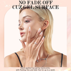 GLAMERMAID jelly gel finish nails glossy dark manicure for evening looks