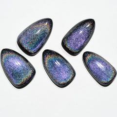 GLAMERMAID Laser Rainbow handmade nails offer vibrant, salon-worthy shine.