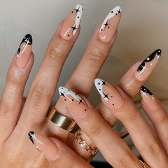 GLAMERMAID moon star design nails celestial accent for gothic chic looks
