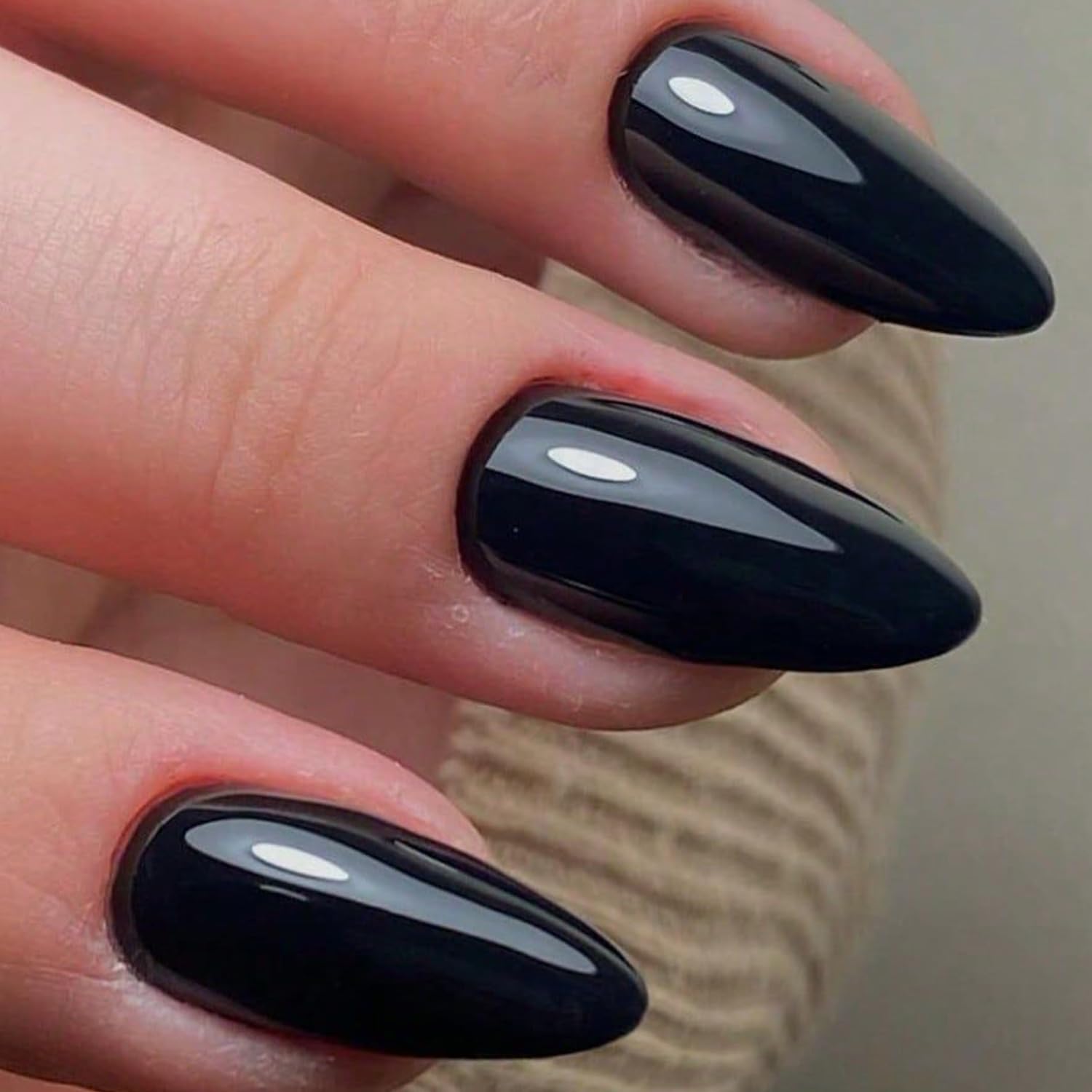 GLAMERMAID Neutral short stiletto nails ready for natural-looking wear