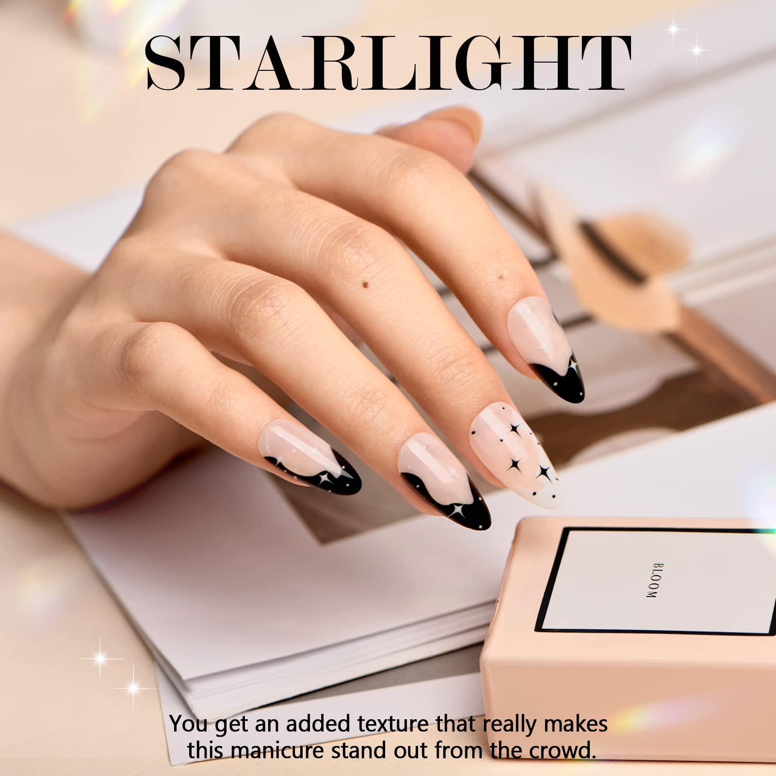 GLAMERMAID short oval nails closeup showing compact versatile manicure