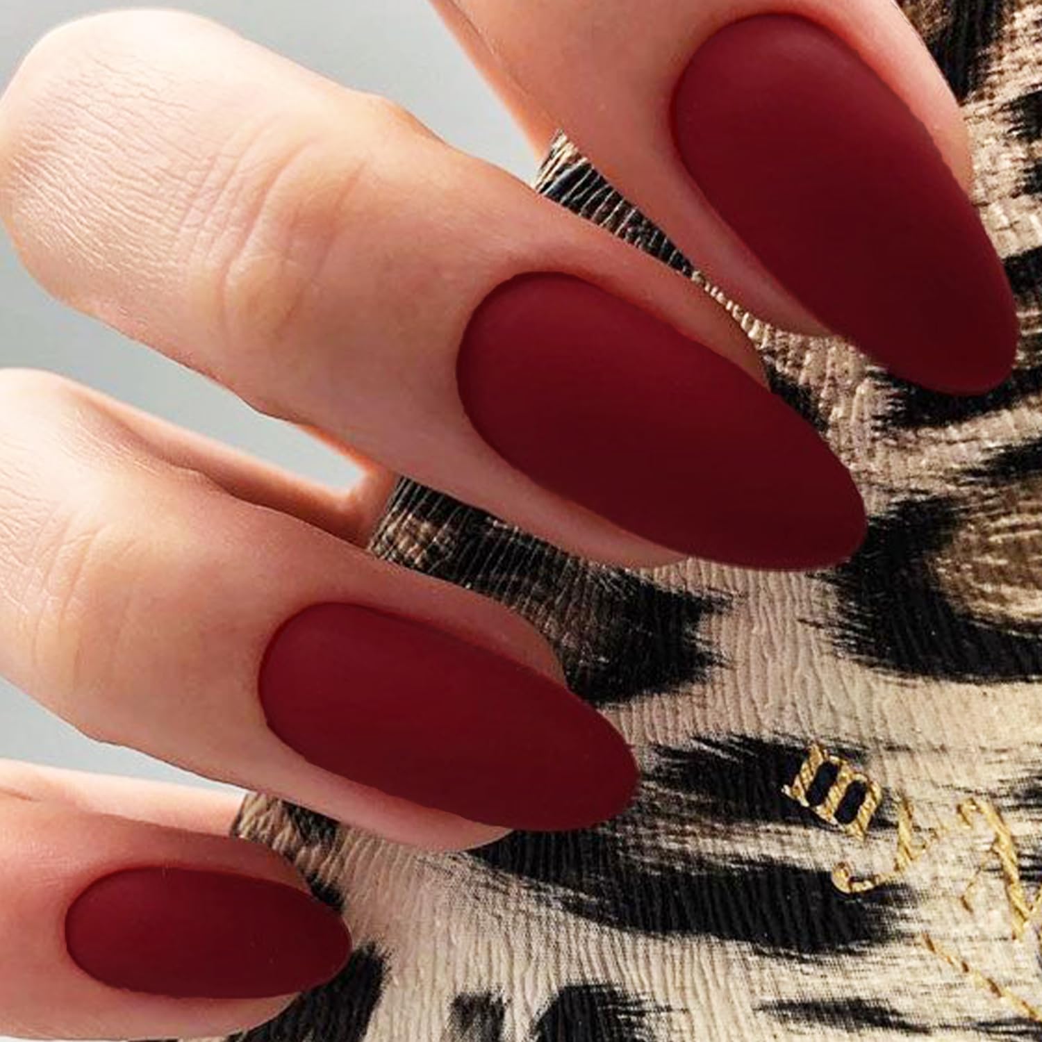 GLAMERMAID velvet matte burgundy nails showcase chic color without polish effort