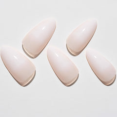 GLAMERMAID white ombre gel nails with elegant gradient effect