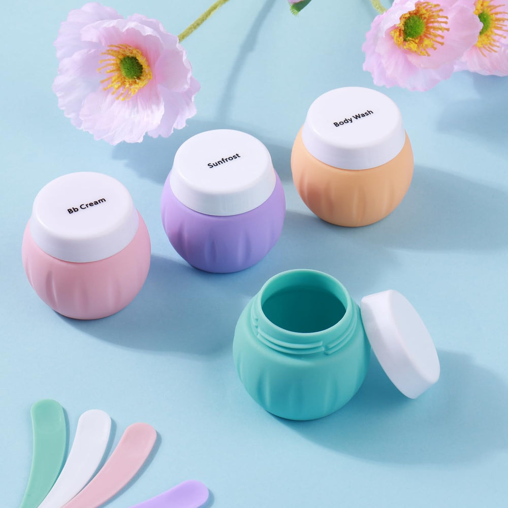 GLAMFIELDS scoop spatulas and labels keep contents clean and organized in luggage