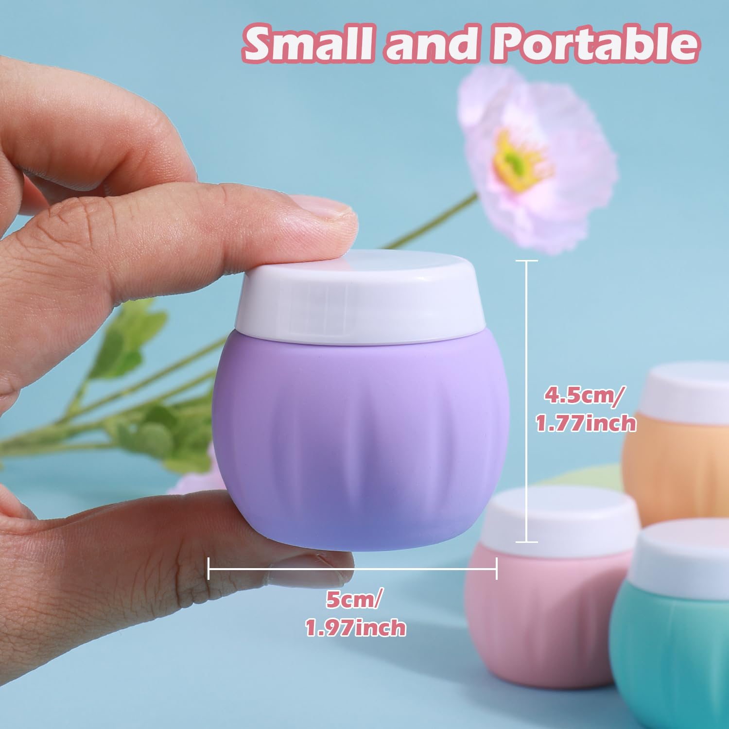 GLAMFIELDS silicone travel bottles set provides durable, flexible containers for easy product use