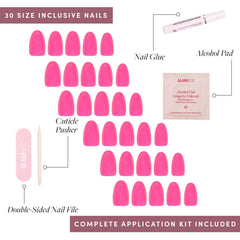 Glamnetic double-sided nail file for shaping and smoothing edges.