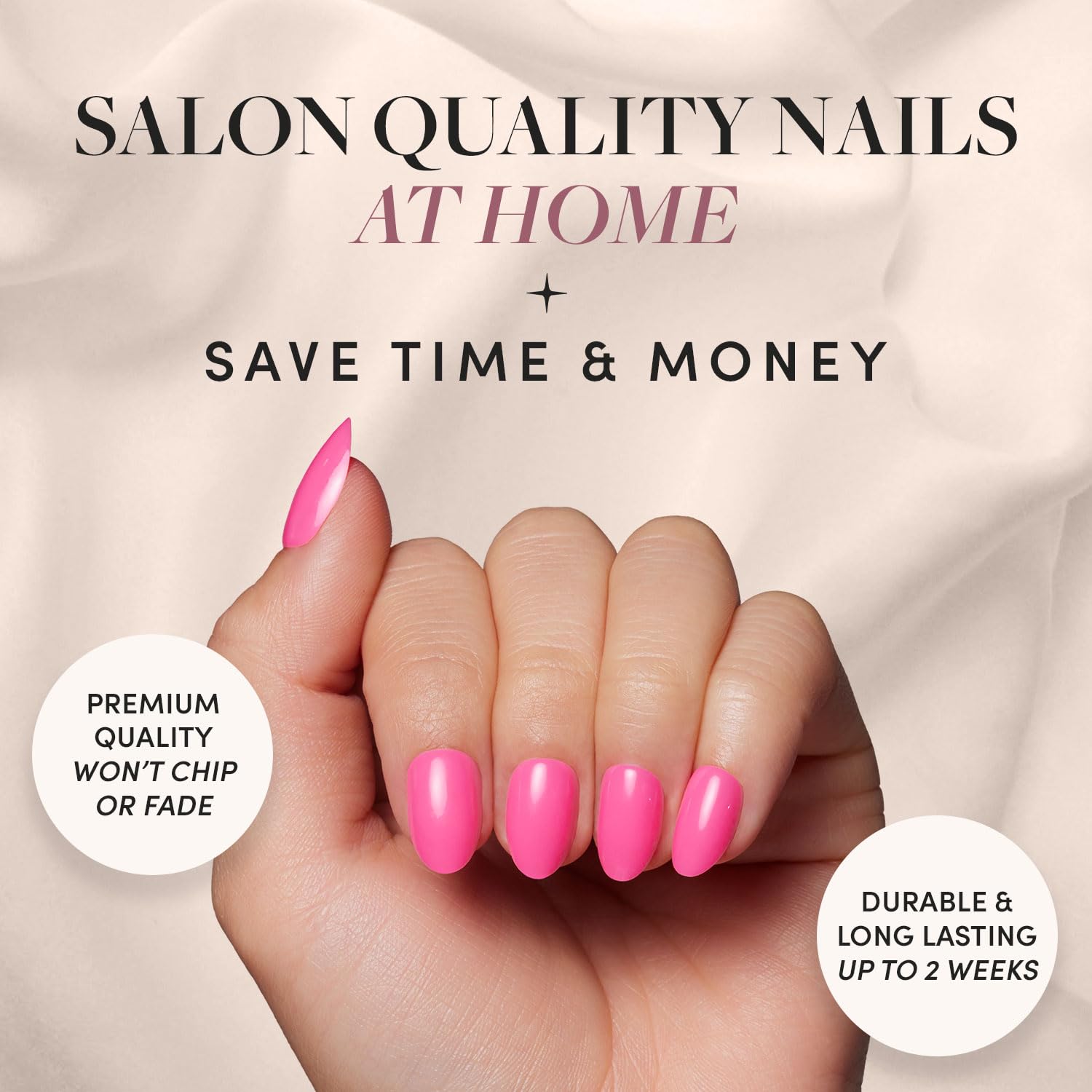 Glamnetic press-on nails stored in the storage box for organized use.