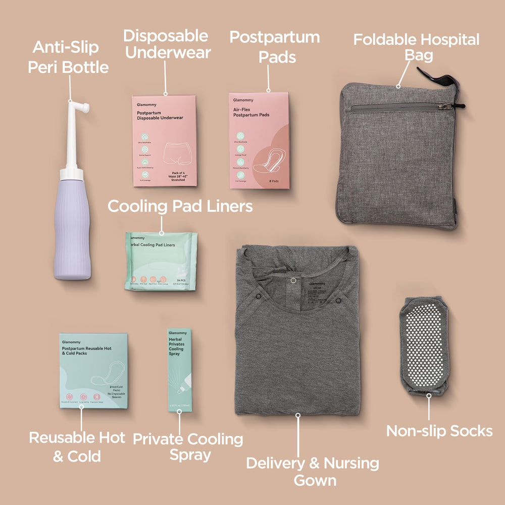 Glamommy 65L luggage bags illustrating roomy hospital-pack organization.