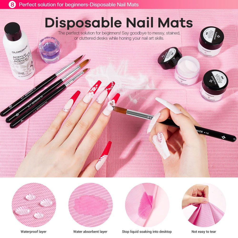 Glamonade practice mats keep your workspace tidy and organized