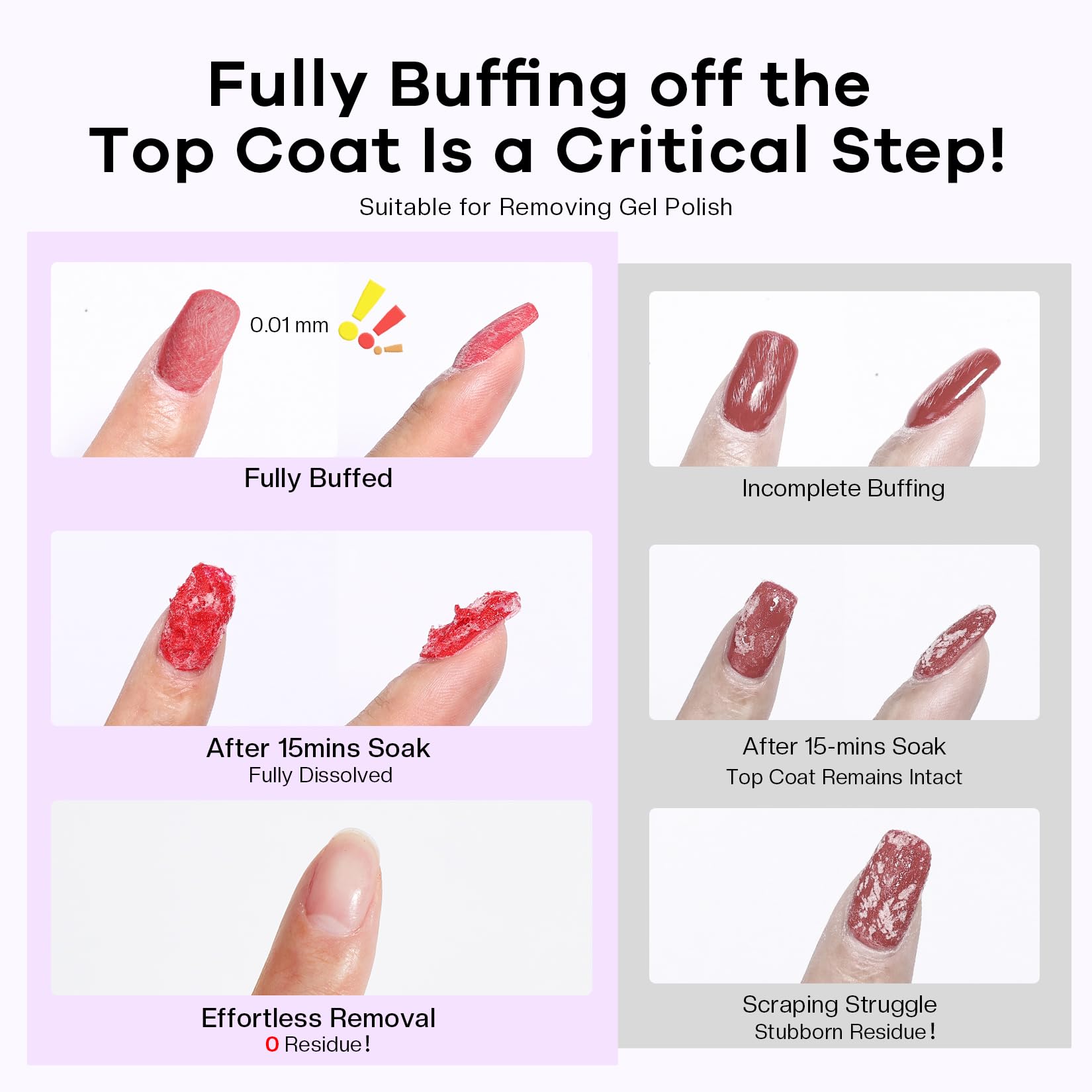 Glamonade swatches demonstrate fast polish removal and glossy finish.