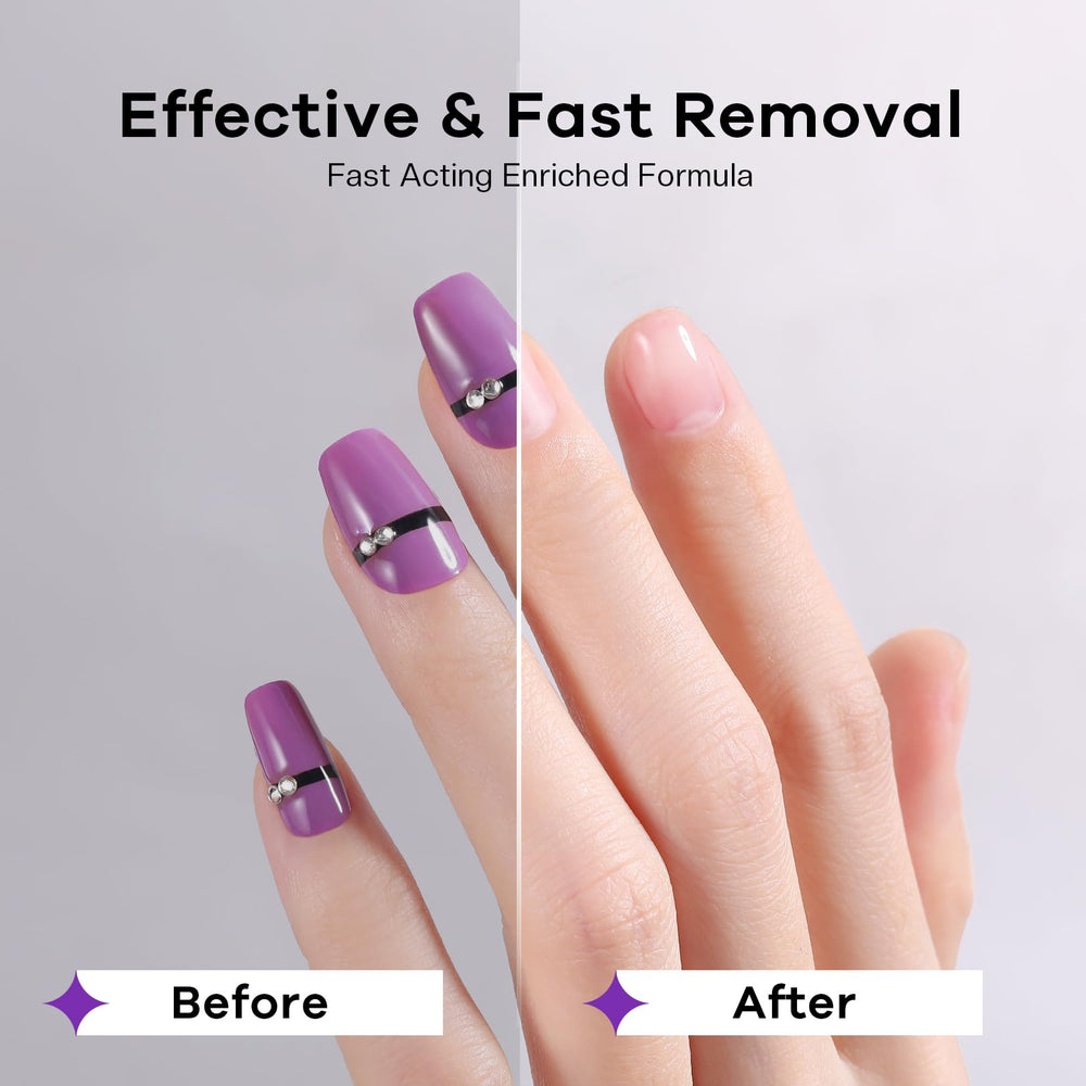 Glamonade home salon setup showing easy-access remover bottle.