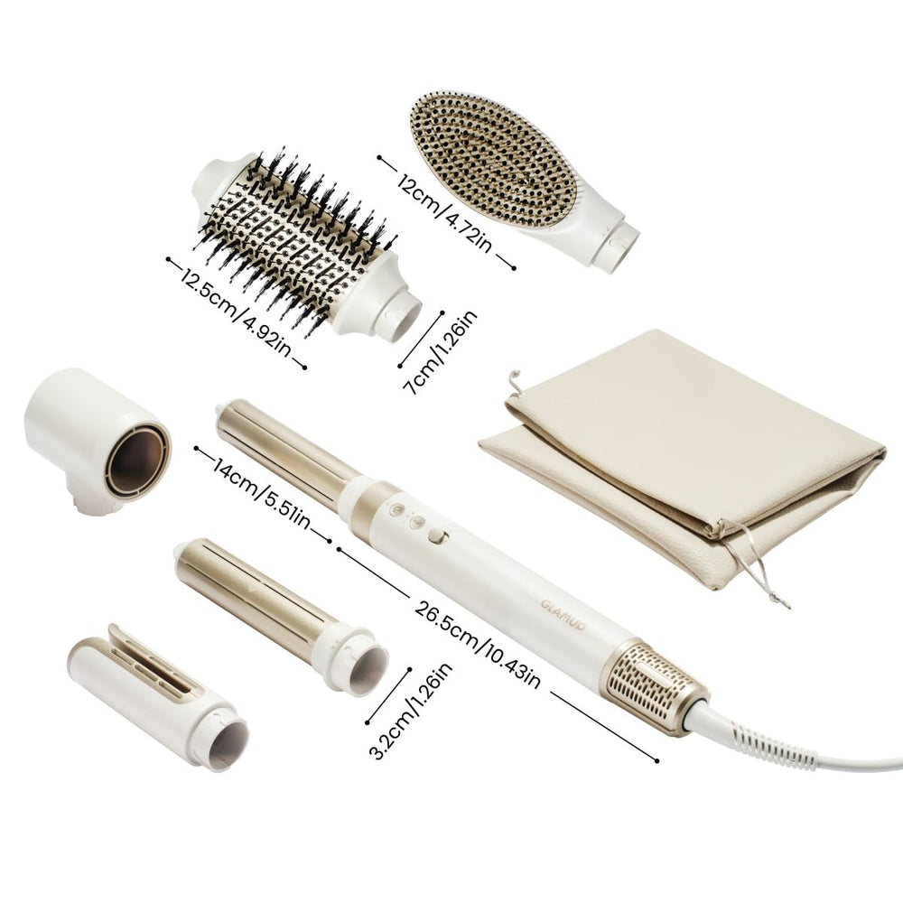 GlamUp GLAMUP 6 in 1 hot air styler travel bag showcases travel-friendly storage.