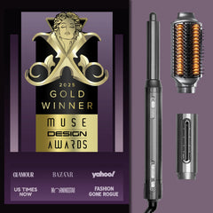 GlamUp FusionPro volumizer round brush lifts roots for voluminous blowouts