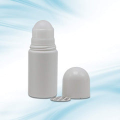 Glasstore roll-on bottle with removable cap enabling easy refills and hygiene control.