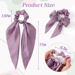 Glaudmeiss bow silk scrunchies color 3, easy removal without snagging
