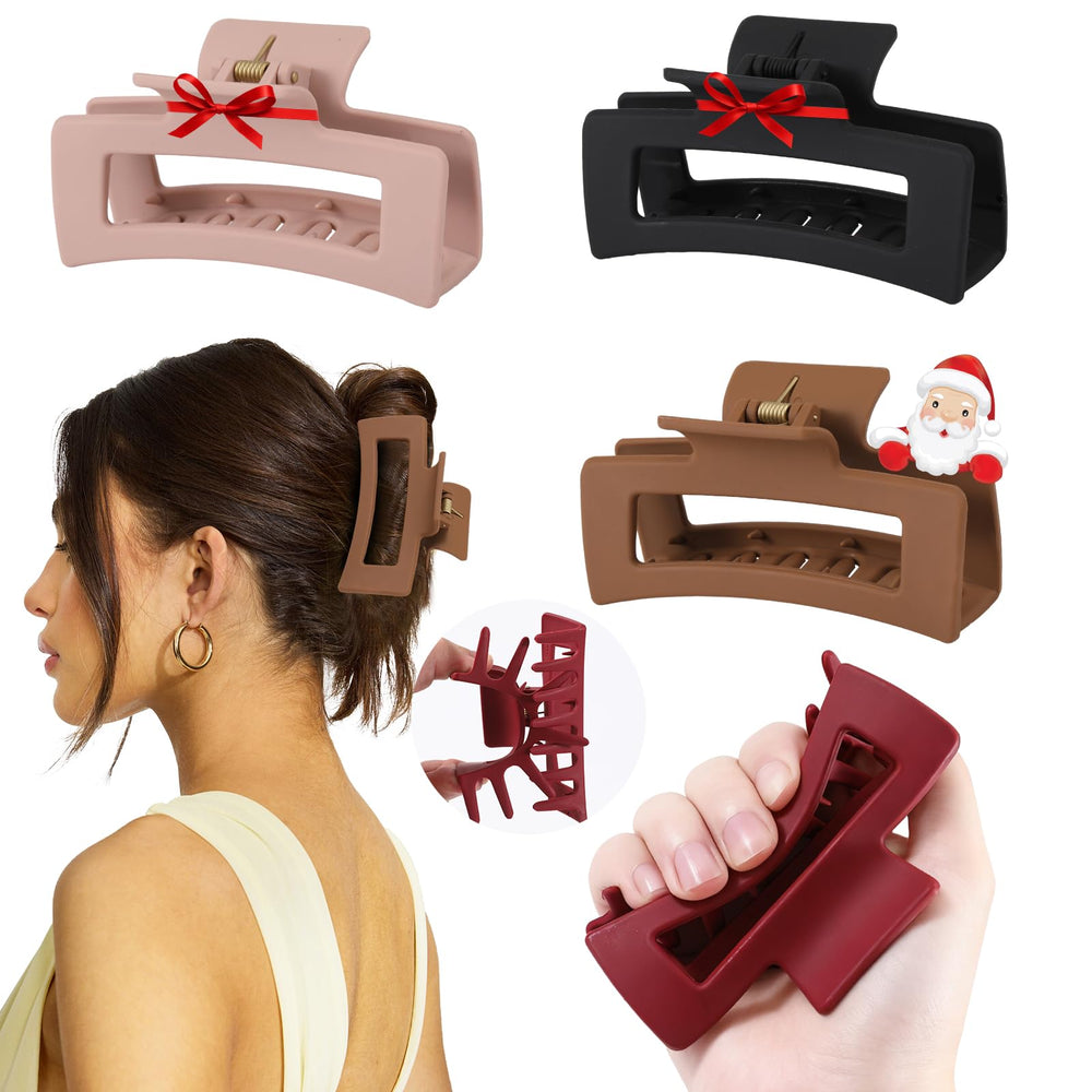 Glaudmeiss silicone hair clip 4-inch large for secure thick-hair hold