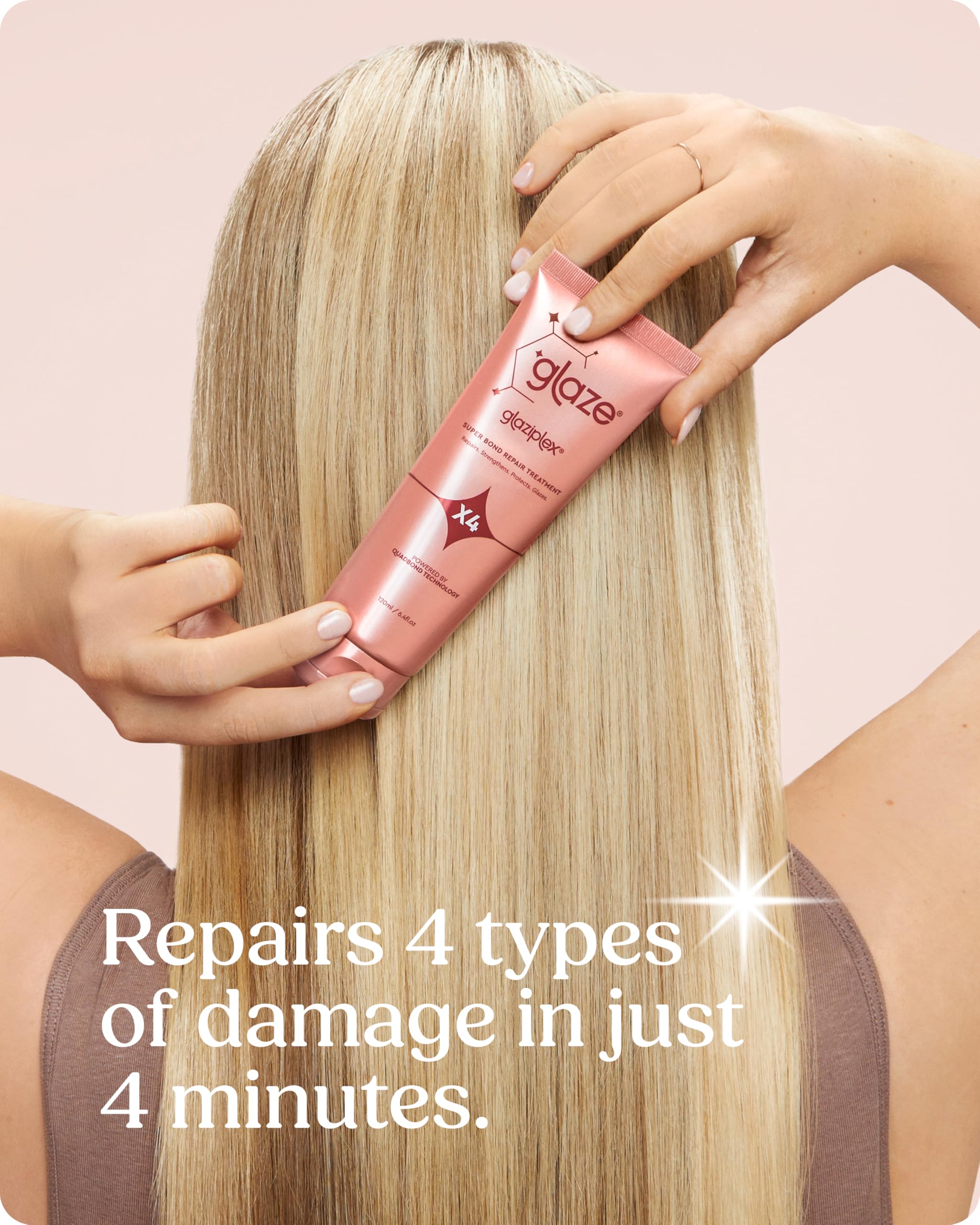 GlaziPlex 4-minute timer emphasizes quick bond repair session.
