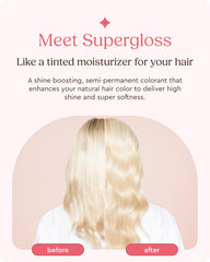 Glaze Supergloss application pump demonstrates mess-free color deposit.
