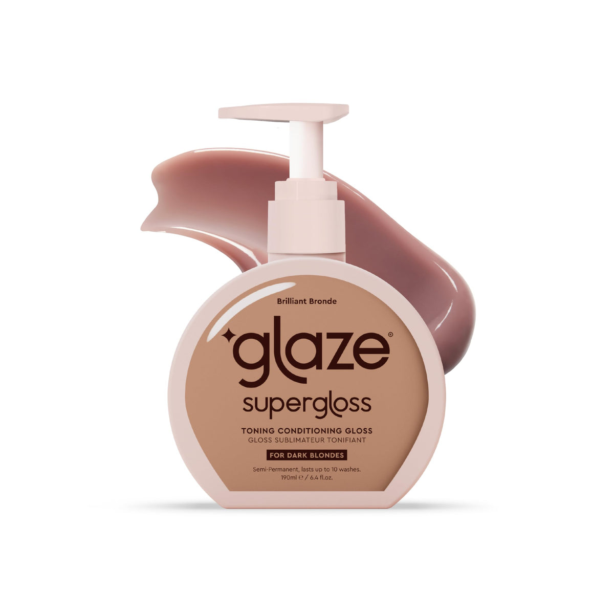 Glaze Supergloss bottle hero showcasing hydrating color gloss for natural hair shine