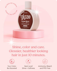 Glaze Supergloss Chocolate Gleam packaging highlights vegan, cruelty-free formula