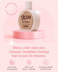 Glaze Supergloss color swatches show rich shade deposit for revitalized tones