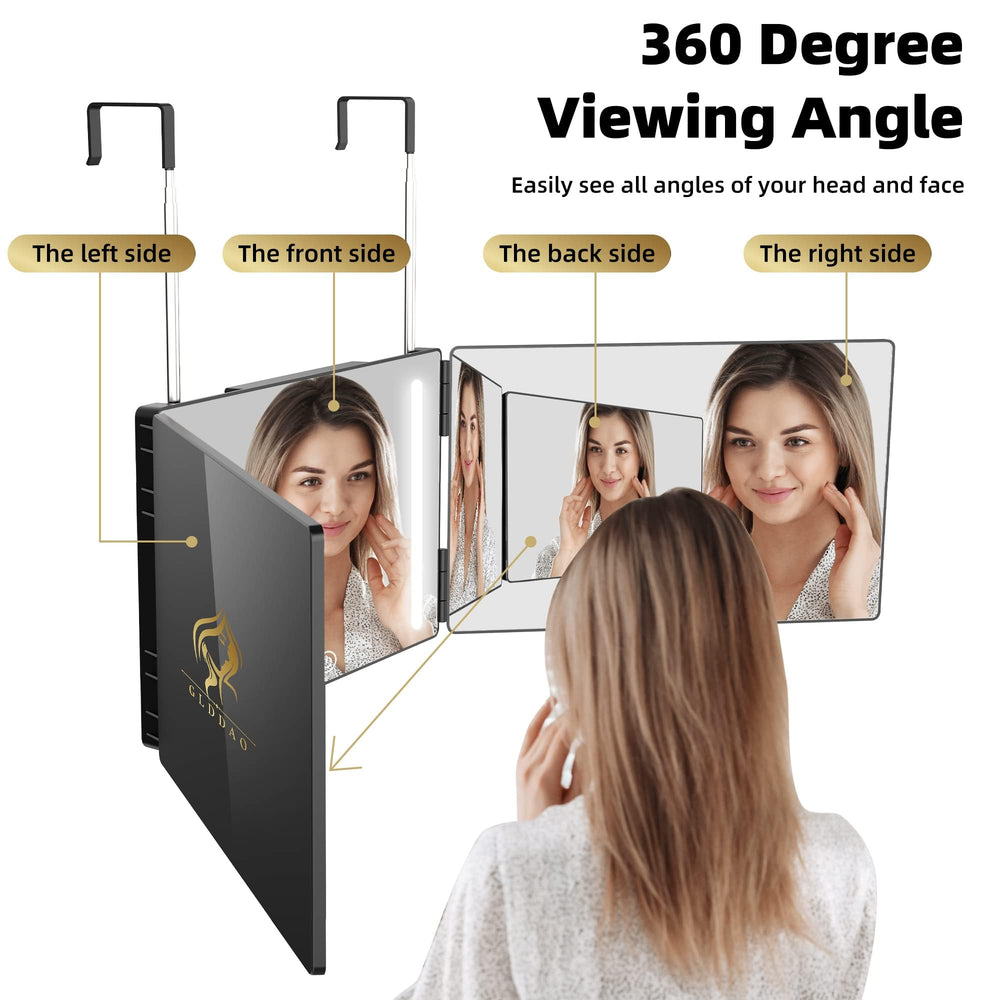 GLDDAO bright lighting mirrors provide uniform brightness for grooming tasks.