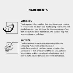 Gle Skincare Vitamin C Eye Serum under-eye application shows quick absorption and hydration.