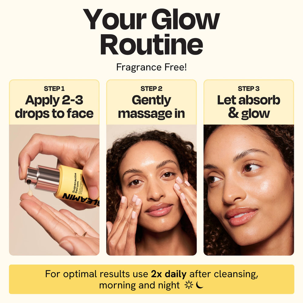 Gleamin vegan and cruelty-free badge signals clean, ethical skincare