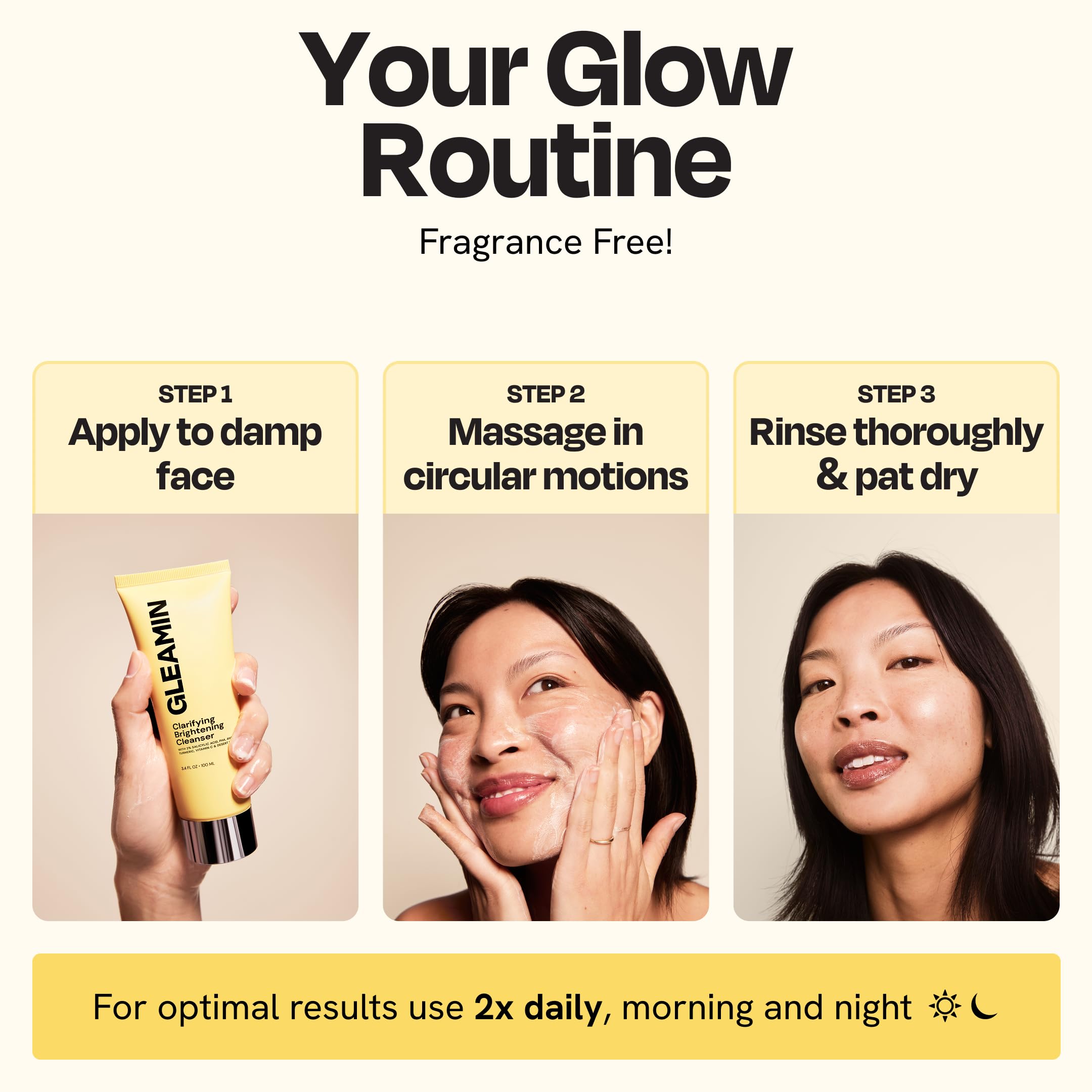 Gleamin travel-size 3.4 oz tube ideal for trips