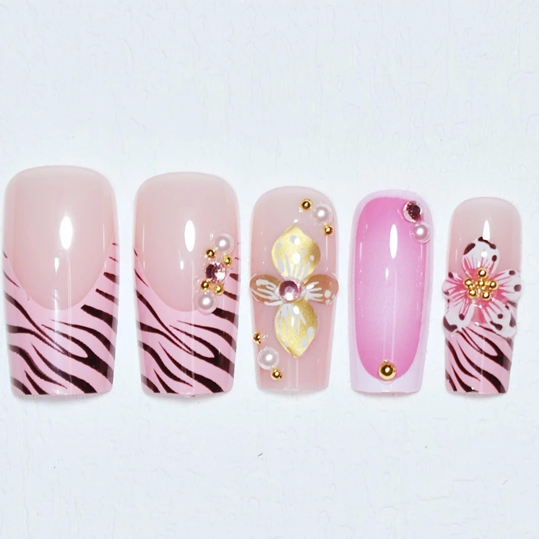 Gleamrain nails with strong adhesive glue for secure all-day wear.